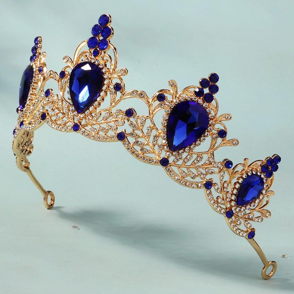 Shiny Princess Tiara Luxury Rhinestone Crown Elegant Baroque Crown  Bridal