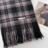 British retro scarf, Christmas red apple atmosphere, girls' high-value plaid soft waxy scarf, warm in winter
