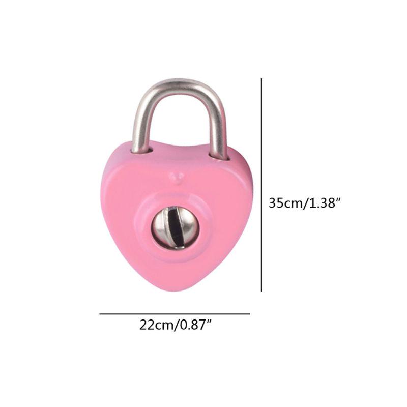 Mini Heart Shaped Lock with for Key Wedding Keyed Padlocks Cute for Wish Lock Personalized Love Padlock for Anniversary