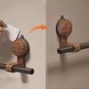 Walnut Wood Walnut Wooden Towel Bar Space Aluminum No Hole Towel Bar  Bath towel