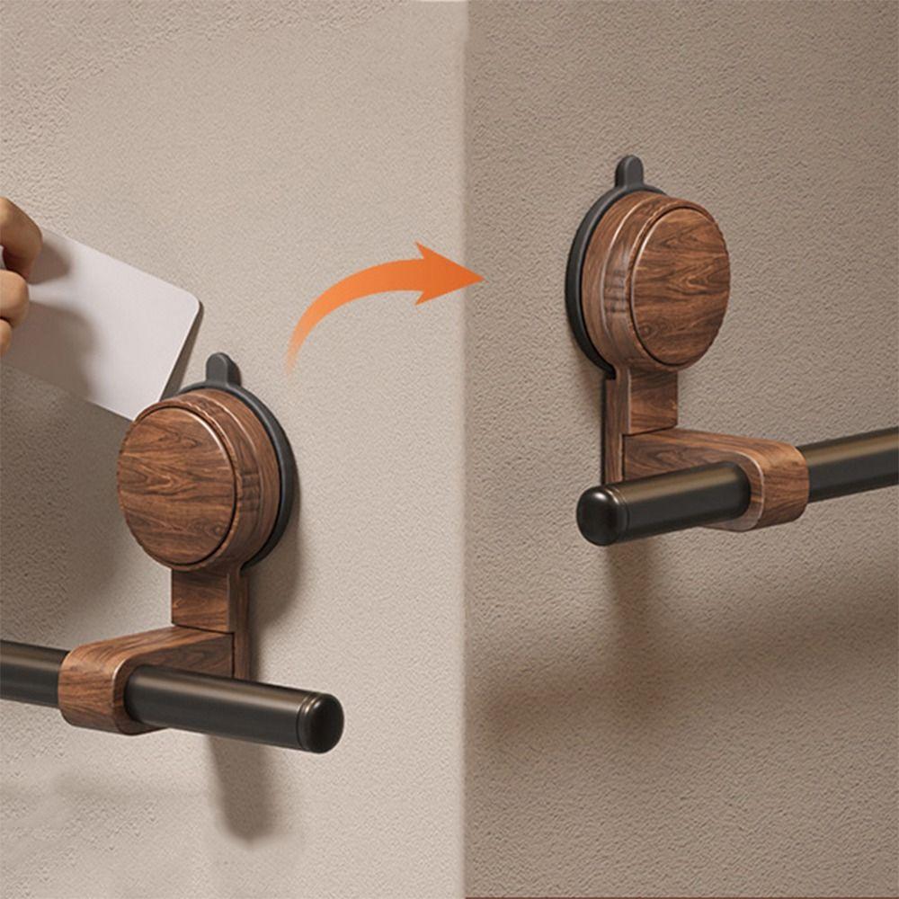 Walnut Wood Walnut Wooden Towel Bar Space Aluminum No Hole Towel Bar Bath towel