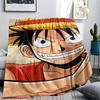 1PC Luffy D Patterned Flannel Blanket Suitable For All Seasons For Home Decor Warmth And Comfort Gifts Holiday Present