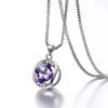 CAOSHI Charming Graceful Pendant Necklace for Women Fashion White/Green/Pink/Purple Princess Zirconia Neck Jewelry Accessories