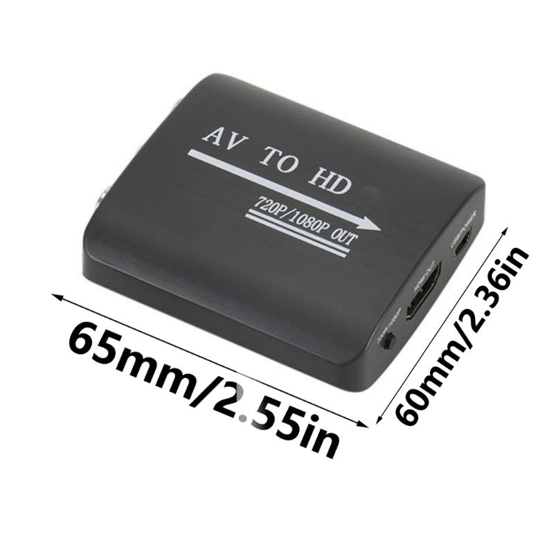 High Clear AVto HDMIs Adapter 1080P 3RCA to HDMIs Adapter for Computer Use 1Way Conversion ABS Construction