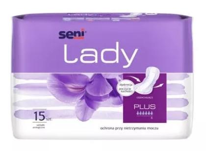 Seni Lady Plus Ultra-Absorbent Incontinence Pads - 15 Count