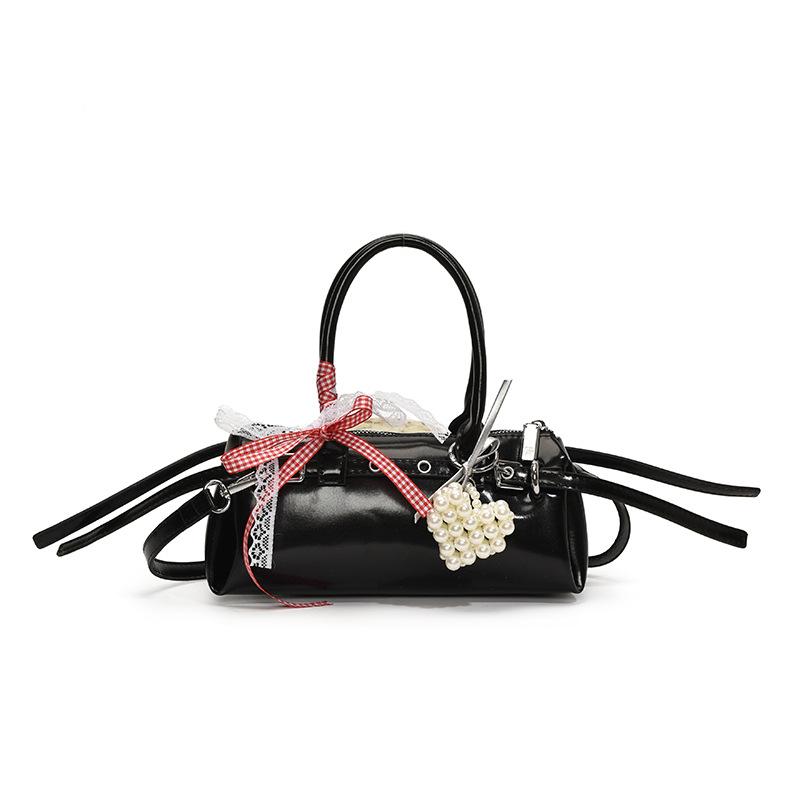 Internet Celebrity Armpit Bag 2025 New Mori Sweet Girl Ribbon Bow Trendy Versatile Portable Messenger Pillow Bag