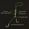 5 Pairs/Lot Double Barbed Hooks Carbon Steel Fishing Hook with PE Line Anti-winding Bighead Carp Anti-tangle Explosion Hooks