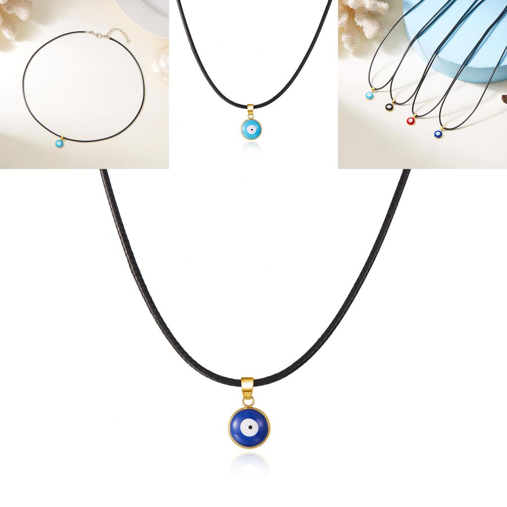 Fashion Eye Pendant Necklace With Alloy Chain For Women