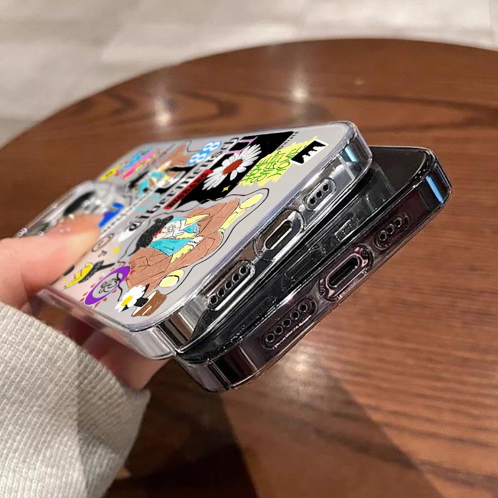 Acrylic Phone Case for iPhone 11 12 13 14 Pro 12 14 16 Pro Max for Samsung A16 A36 A56 S24 FE High-quality Painted Anti-fall Mobile Phone Case