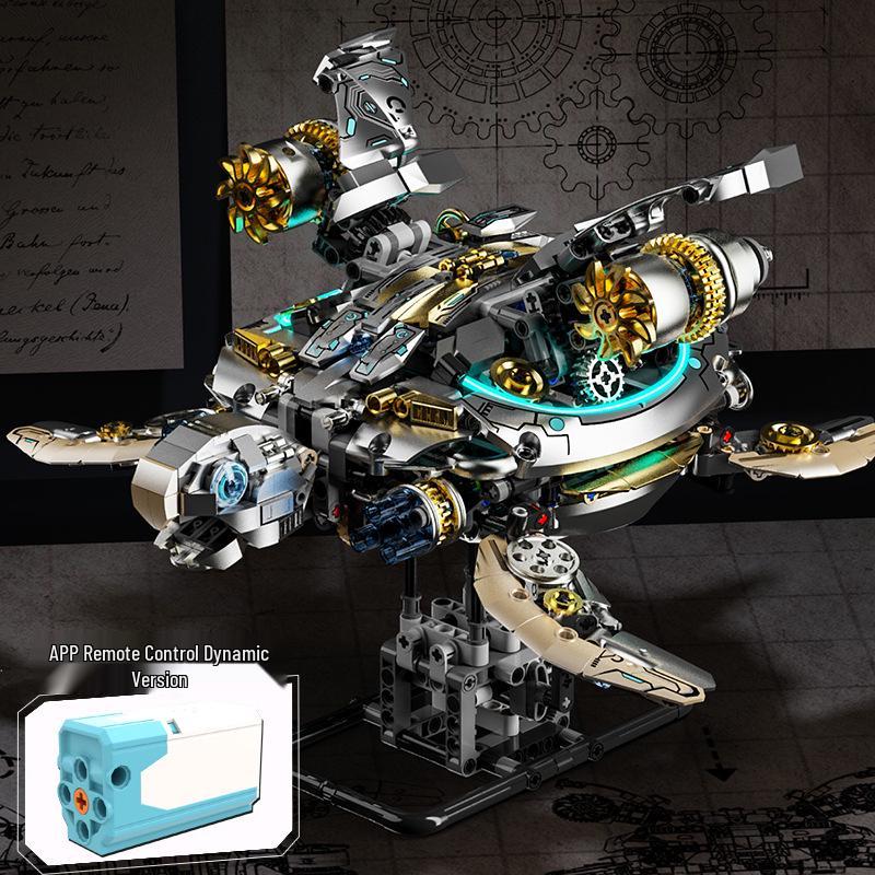 MeiJi 13059 Tier-Modellbausteine: Mechanisches Wal, Hai, Dinosaurier, Papagei, Gottesanbeterin Steckbausatz Spielzeug