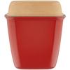 Masakazu Showa matratt Slim Two-Tier Lunch Box, Tall Emalier Lunch, Red, Microwave and Dishwasher Safe, Bottom Tier 460ml/Top Tier 250ml, Suitable for