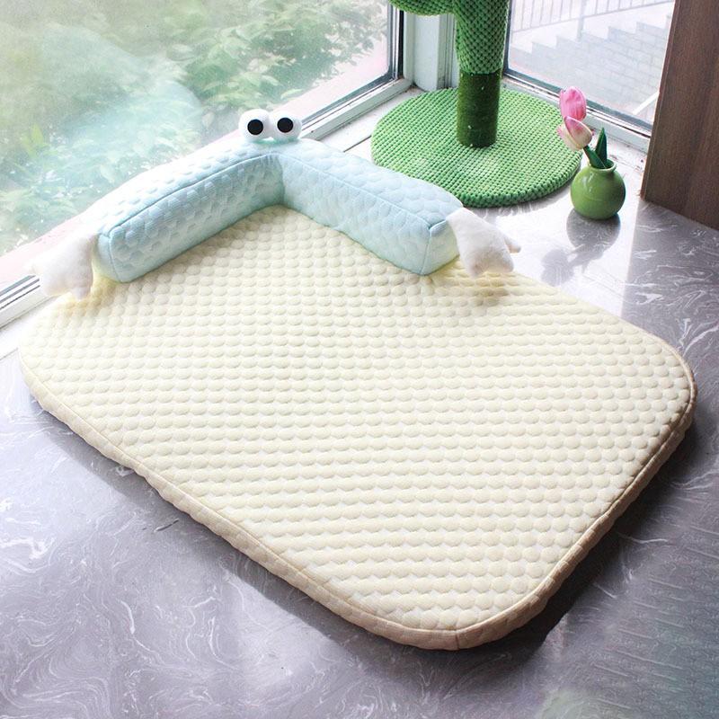 Cooling Pet Bed Small Dogs Cats Breathable Gel Pad Comfort Mat In Blue Green Yellow