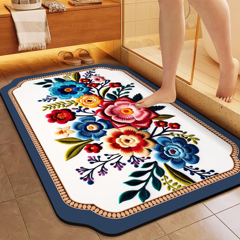 Home Quick-drying Absorbent Toilet Bathroom Door Special Absorbent Foot Mat Bathroom Kitchen Door Bathroom Anti-slip Mat