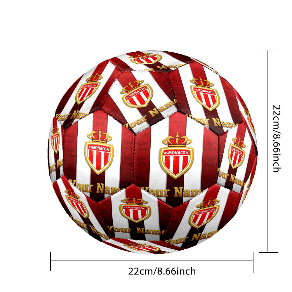 Monaco FC Fashion Size 5 Football Wearproof Non‑Slip Soccer Ball For Sports Training Entertainment Use