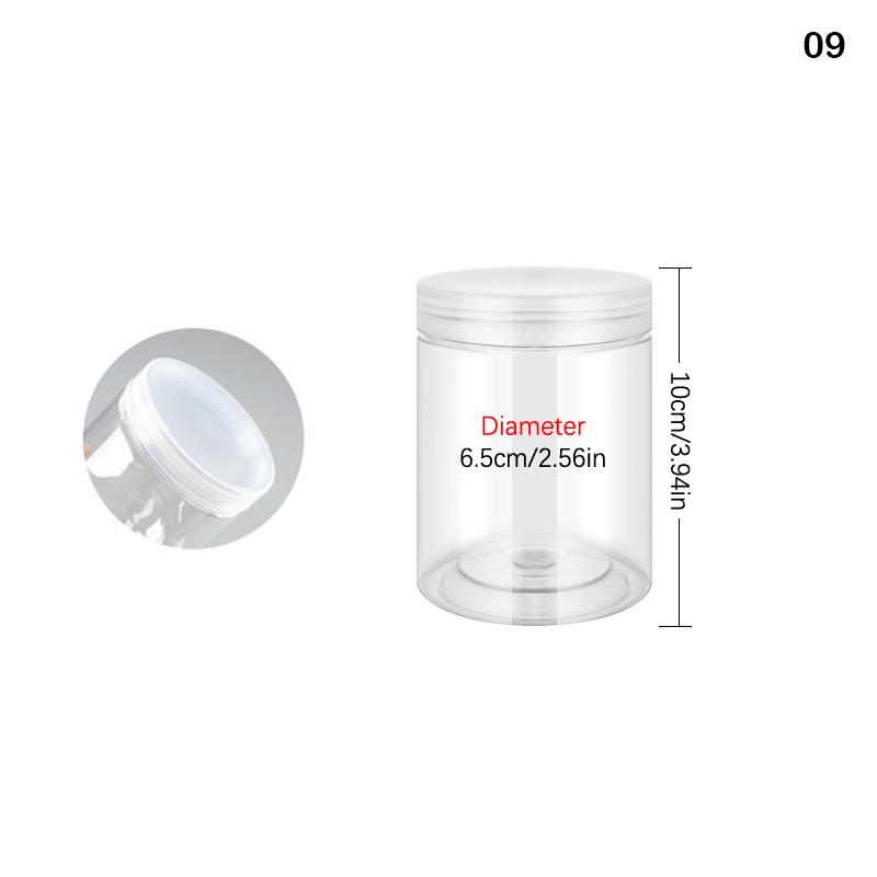 Plastic Packing Bottle Pet Clear Empty Seal Bottle Circular Bucket Storage Biscuit Jar Food Grade Sealed Cans Tank Container