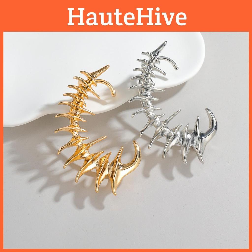 Keel Alloy Female Spine Earrings With Electroplating Punk Style Piercing No