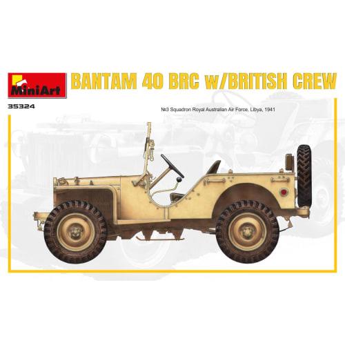 Miniart 1/35 British Bantam 40RBC Special Edition Plastic Model Kit with 3 British Soldiers (MA35324)