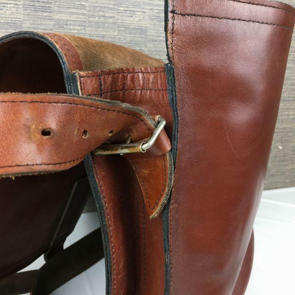Handmade All Leather Shoulder Bag Brown(USED)