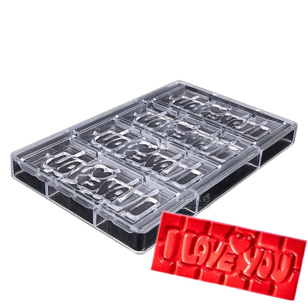 Big Plate Recctangle Water Ripple Geometry Shape Polycarbonate Chocolate Mold Food Sugarcraft Molds Candy Making DIY Kitchen