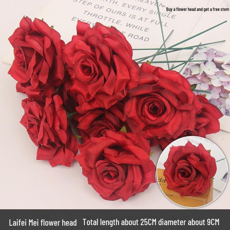 Wine Red Artificial Floral Bouquet - Chinese Wedding & Engagement Ceiling Decoration