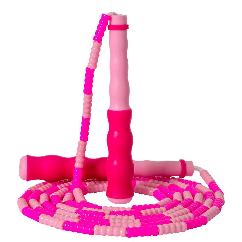 Kids' Adjustable Knotless Bamboo Bead Jump Rope for Beginners