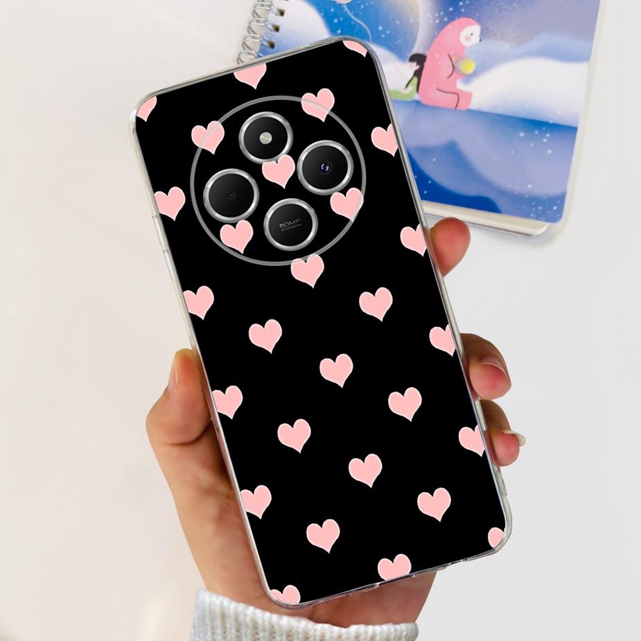 For Xiaomi Redmi 14C Case Cute Cat Butterfly Painted Cover Clear Silicone Soft TPU Phone Case For Xiaomi Redmi 14C Redmi14C Bags