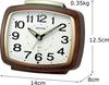 RHYTHM Japan Alarm Clock Silent Continuous Sweep Auto Night Light Bell Alarm Brown Wood Grain Finish JDM Authentic 8RA649SR23
