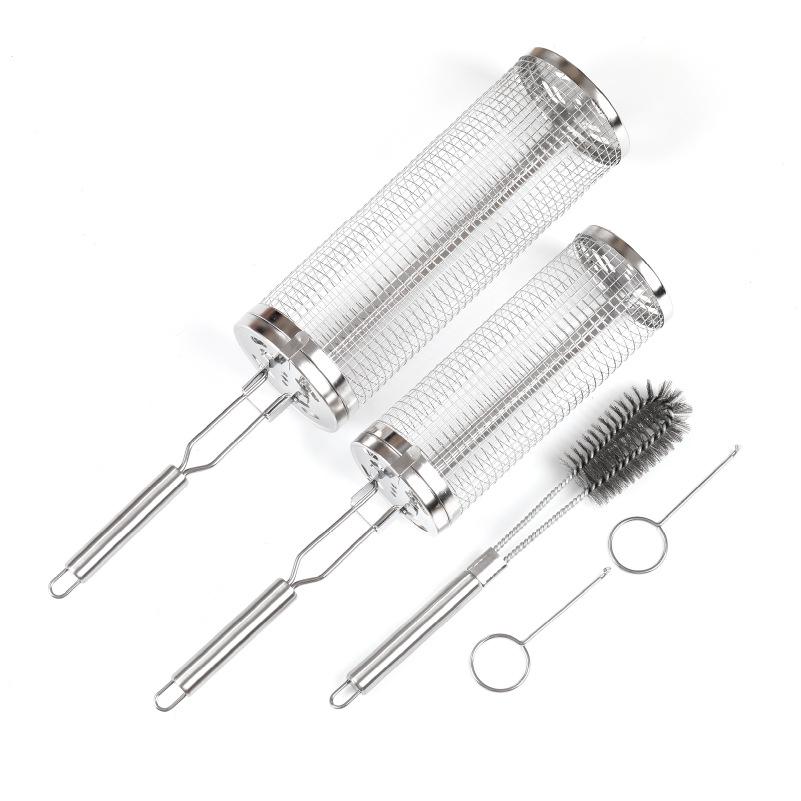 Drehbarer Grillkorb mit Einzelgriff für Outdoor-BBQ