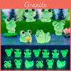 Adorable Glowing Frog Figurines For Car And Desk Resin Craft Decor Accessories