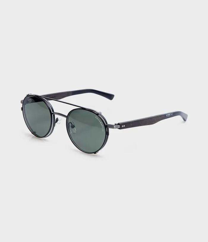 KURO Vintage Silver & Clip-On Black Green