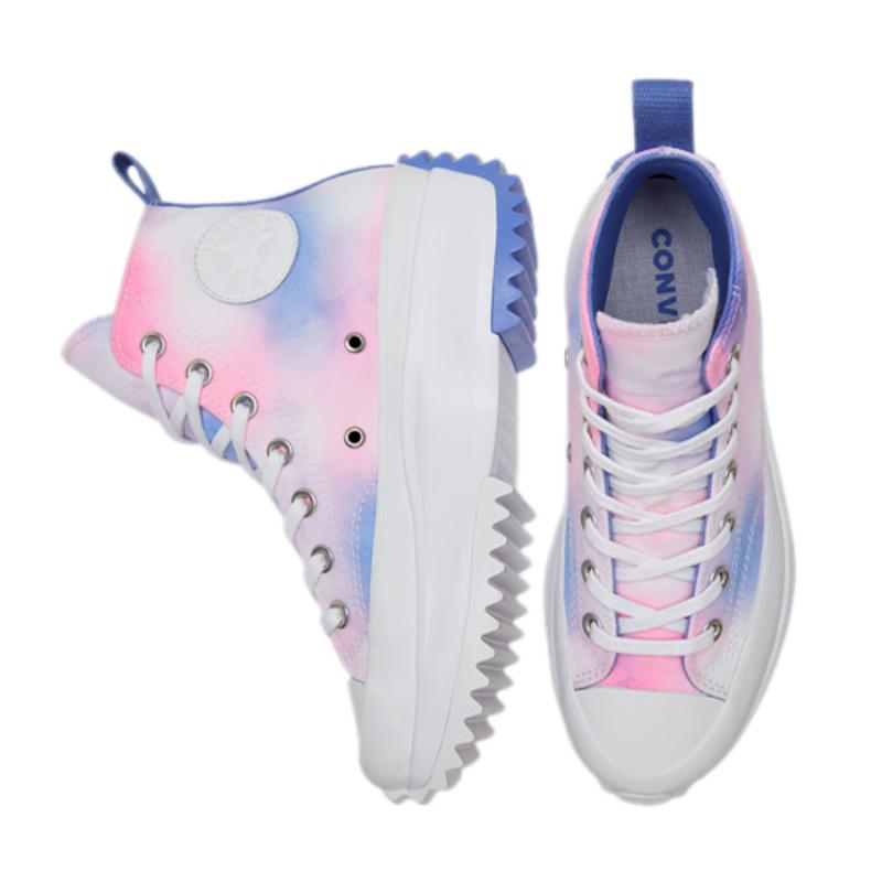 Converse Run Star Hike Comfortable & Versatile High Top Canvas Shoes Women's Blue Pink