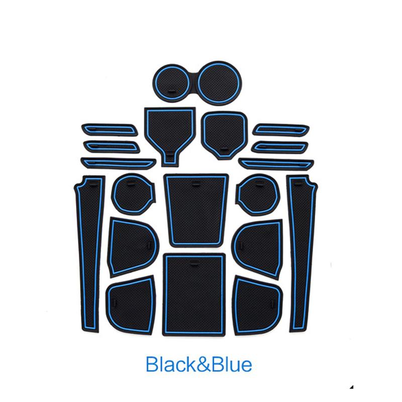 Door Slot Mat for Honda City Grace Ballade 6th GM4 2015~ Cup Holder Sticker Lnterior Rubber Groove Cushion Coaster Pad Auto