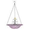 Hanging Hummingbird Feeders Solar Wild Birds Bath Fountain with Water Pump & Glass Bowl Outdoor Bird Feeder for Garden Courtyard