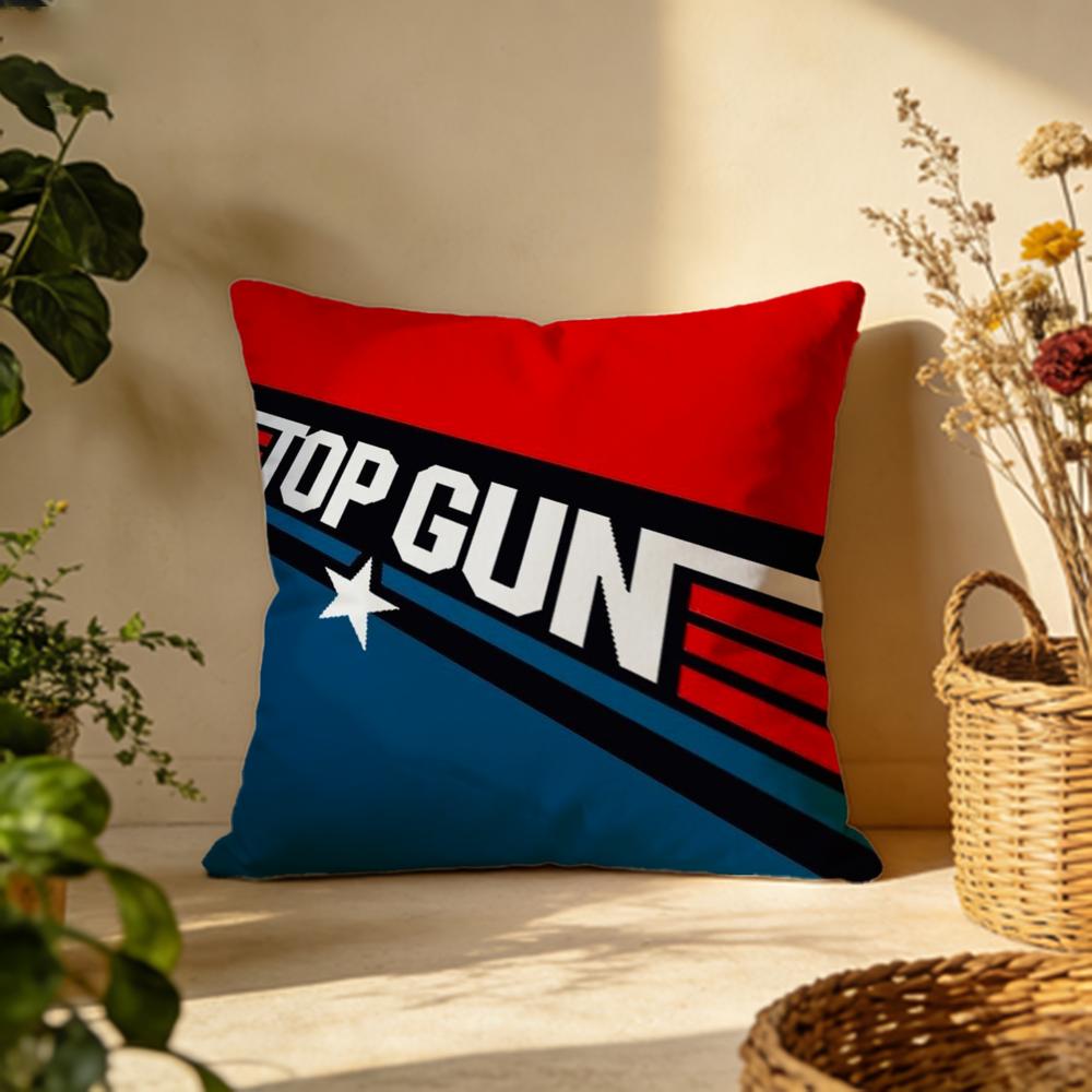 Trendy TTop Gunable Cushion Cover Versatile DoubleSided Pillow Case Fit for Sofa Bed Car Daily Decor