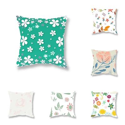 Simple Home Decor Plant Flower Pillowcase Sofa Decoration Room Bedside Office Game Chair Cushion Cover