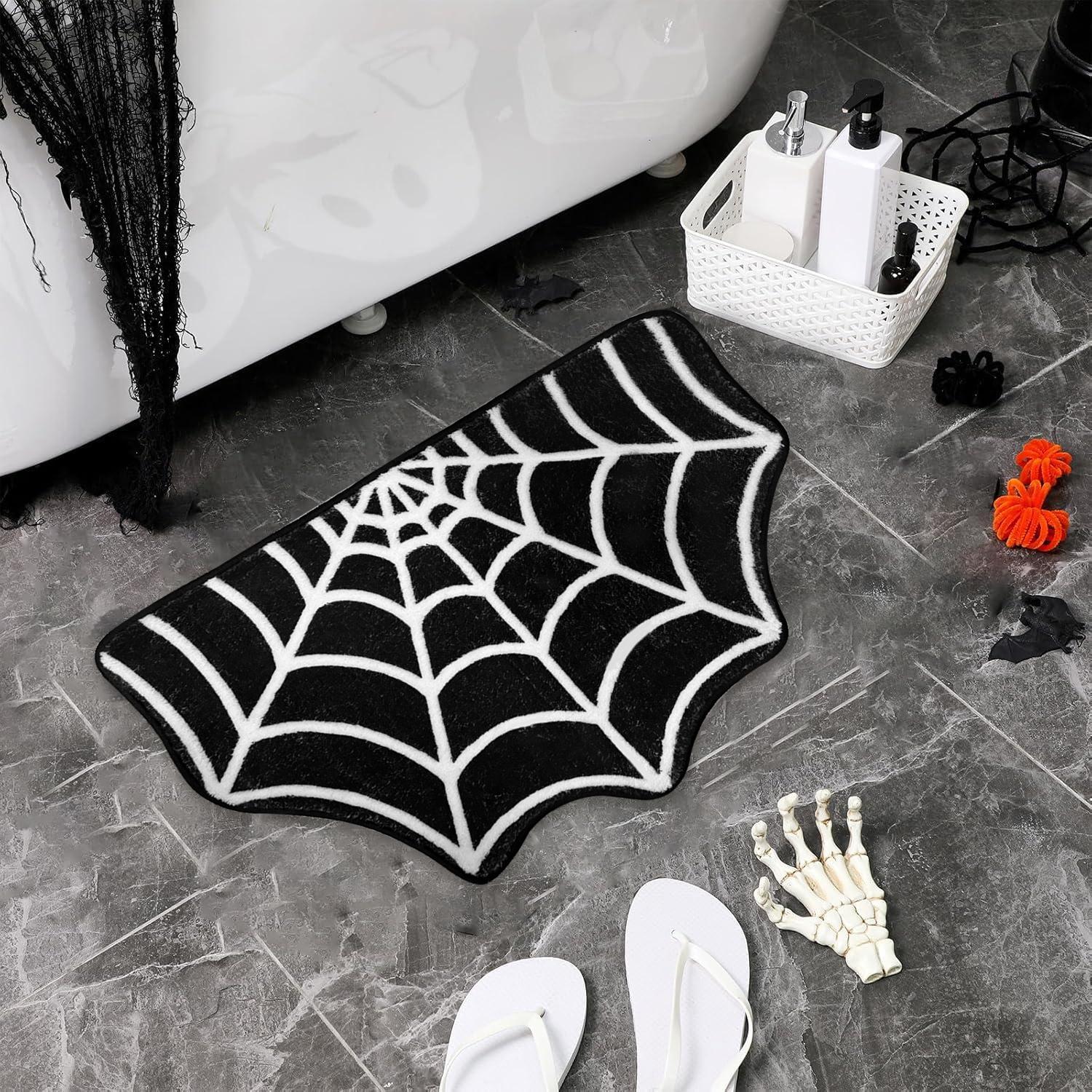 

Halloween Floor Mat Bathroom Accessories Indoor Rug Spider Children Bedroom Decoration At Home Personality Outdoor Carpet Mats 1pcs