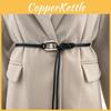 Womens Minimalist Style Thin Rope Waist Belt Metal Buckle Dress Belt Shapewear
