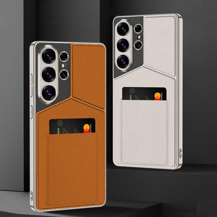 Rotor Bracket Recessed Card Bag Magnetic Phone Case For Samsung Galaxy S26 Ultra 5G, Full Coverage Anti-Fingerprint Shockproof Protective Cover