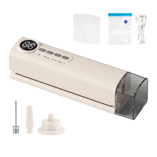 Cordless Mini Vacuum Sealer Digital Display Strong Suction Easy To Use Multi-purpose Heat Sealer Rechargeable Food Bag Sealer