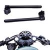 35MM Motorcycle Clip-On 7/8" Handlebar Black For Cafe Racer Universal Adjustable