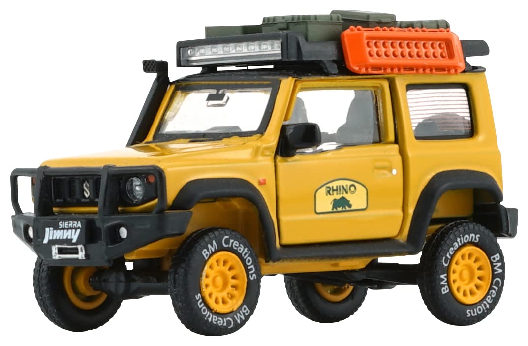 

Scherer Designs BM CREATIONS Масштаб Suzuki Jimny 2019 RHD Rhino Слоновая кость Желтый Пакет аксессуаров BMC X JIMNY 5-я годовщина Готовая модель 1/64 (JB74)