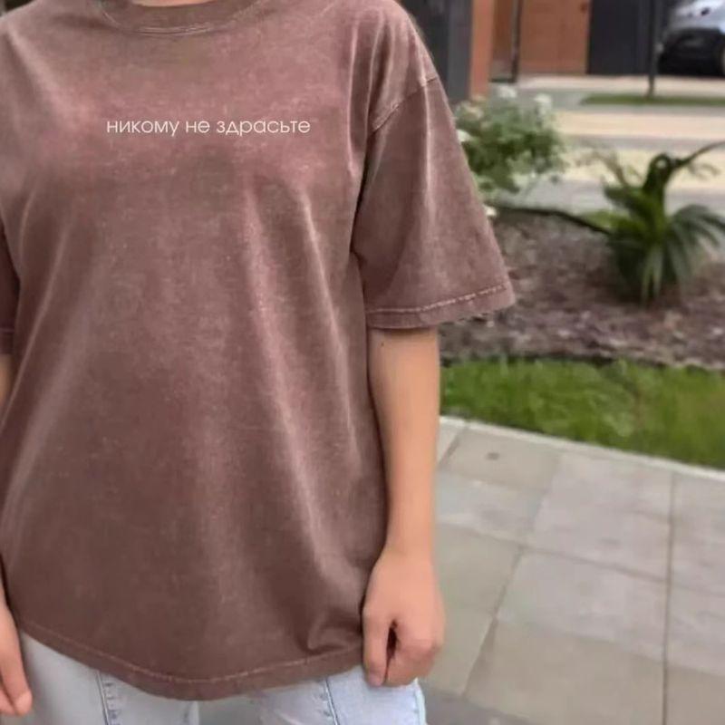 Fashion Style Print Letter Loose round Neck Short Sleeve T-shirt Loose round Neck Short Sleeved