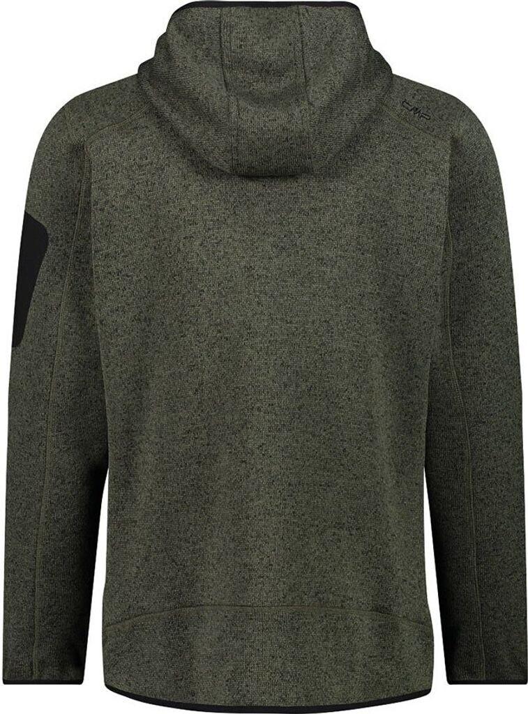 Куртка CMP Man Jacket Knitted Fix Hood (3H60847N) Мужская куртка из плотного флиса Knit-Tech в пеструю полоску с капюшоном (3H60847N) олива/неро