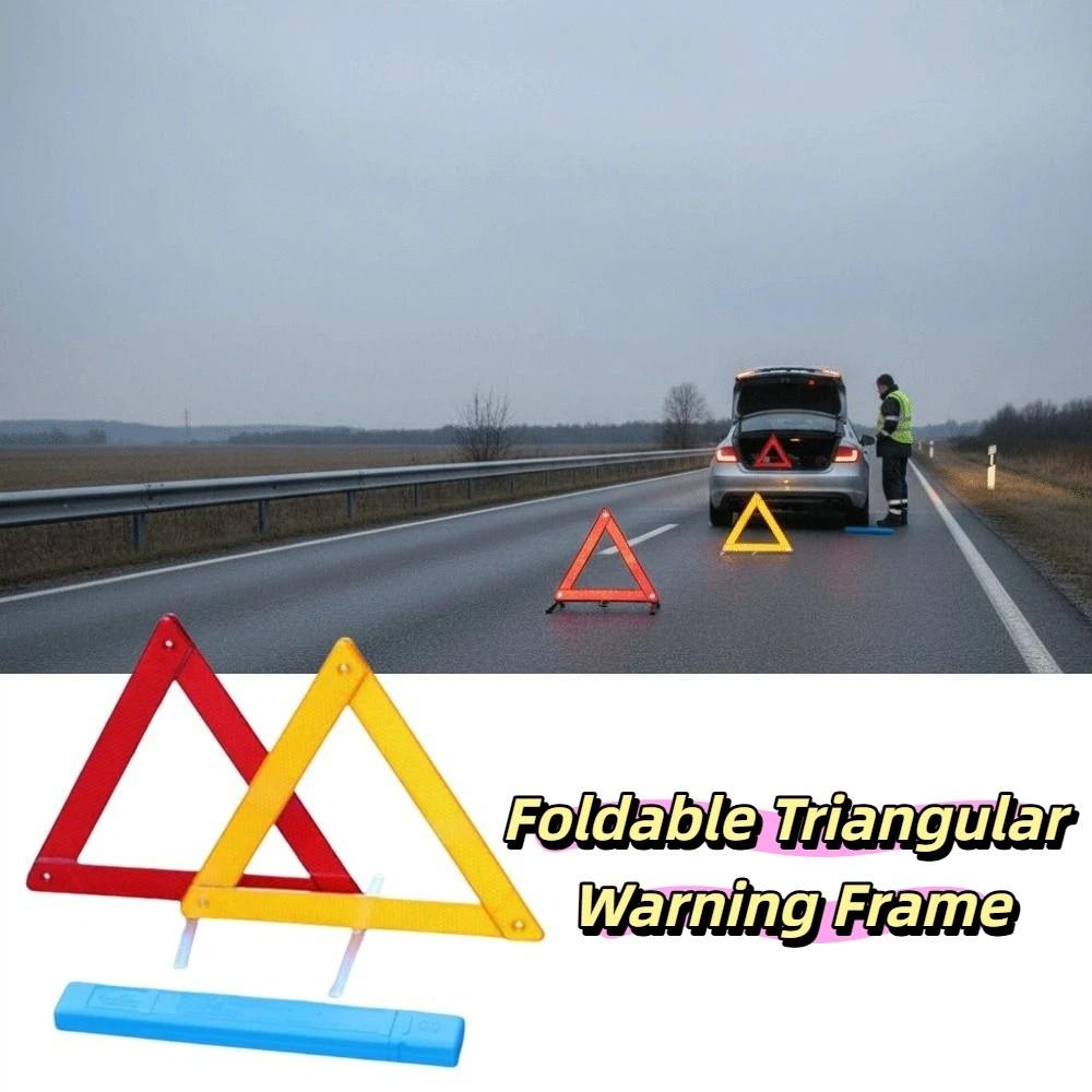 Reflective Reflective Triangle Foldable Road Safety Device Emergency Warning Triangle  Car Tripod