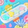 Food Grade Silicone Moulds, Reusable,Silicone Icicle Moulds +6 Reusable Sticks, Silicone Ice Moulds for Kids with Handle, Ice Lolly Moulds with Lid