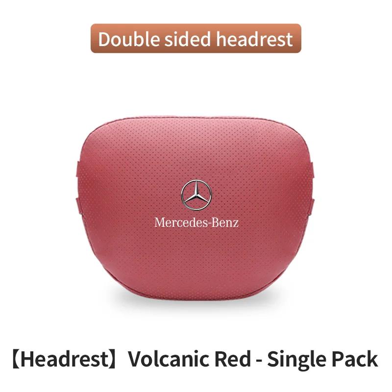 Car Sticker Car Headrest Neck Support Lumbar Rest Cushion Neck Pillow For Mercedes-Benz A B C E S V R-Class A45 C43 CLA GLA GLB