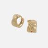 14k Bold X One Touch Earrings (1pair)