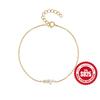 CANNER Real S925 Silver Mini Zircon Flower Pendant Bracelet Chain for Women's Fine Jewelry Gifts Gold Bracelets Bangles