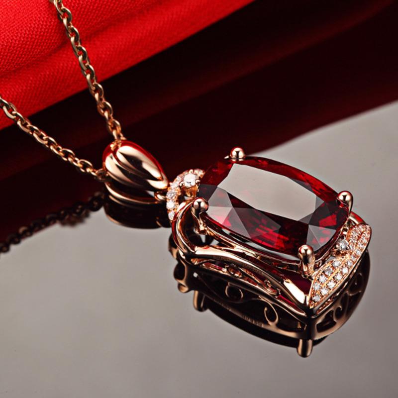 BELLA BOX Rose Gold SimpleTemperament Gorgeous Pendant Clavicle Chain  For Women Charm Wedding Engagement Fine Jewelry New Trendy