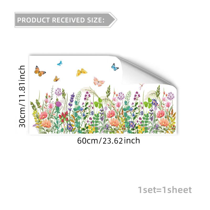 

Красочные цветы-бабочки электростатические наклейки на стекло наклейки на стекло гостиная спальня оконные наклейки украшение дома оконные цветы Wildflower [UV] (opp bag roll stick)